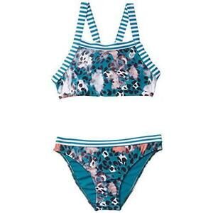 Roxy Kids Crop Top Set Ocean Depths Leopard 12